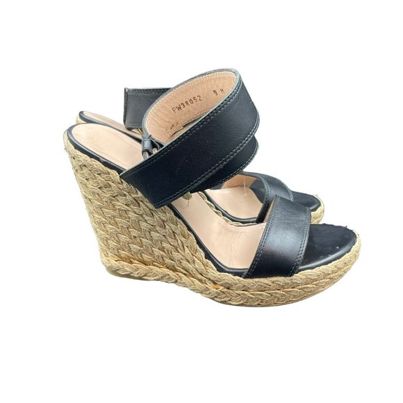 Stuart Weitzman Lexia Strap Espadrille Womens 9 M Wedge Sandal - Picture 5 of 8